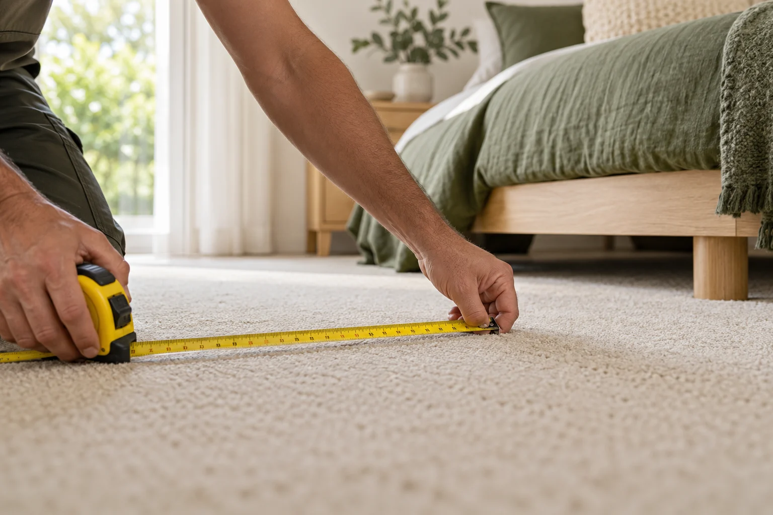 Measuring carpeted floor area